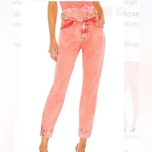 Noam Aston pants size 6 color is frosted melon